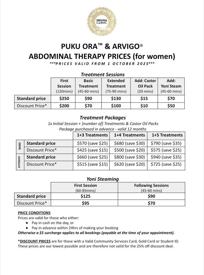 PukuOra &amp; Arvigo Prices