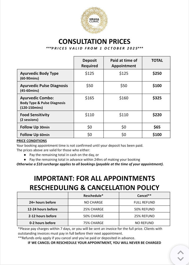 Consultation Prices
